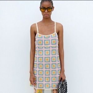 Zara Crochet Mini Dress